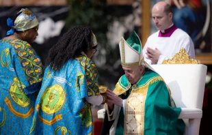 Pope Francis celebrated Mass for Rome’s Congolese community in St. Peter's Basilica on July 3, 2022. Daniel Ibanez/CNA