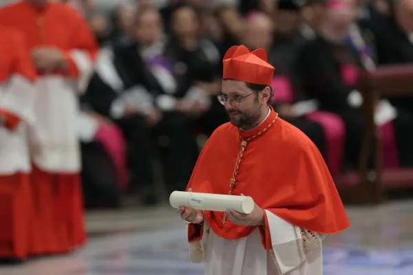 Cardinal Giorgio Marengo at the consistory on Aug. 27, 2022. The Italian missionary is Apostolic Prefect of Ulan Bator in Mongolia. Daniel Ibáñez / CNA