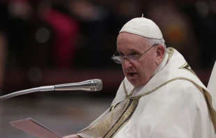 Pope Francis at the consistory in St. Peter's Basilica, Aug. 27, 2022 Daniel Ibáñez / CNA