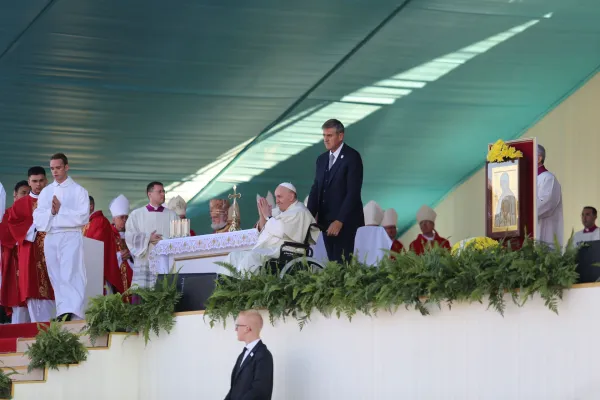 Pope Francis celebrated an outdoor Mass in Nur-Sultan, Kazakhstan, on Sept. 14, 2022. Rudolf Gehrig / CNA
