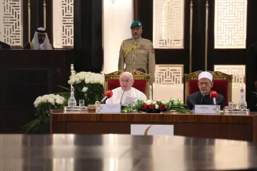 Pope Francis with the Muslim Council of Elders in Bahrain, Nov. 4, 2022