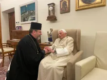 Major Archbishop Sviatoslav Shevchuk with Pope Emeritus Benedict XVI, Nov. 9, 2022