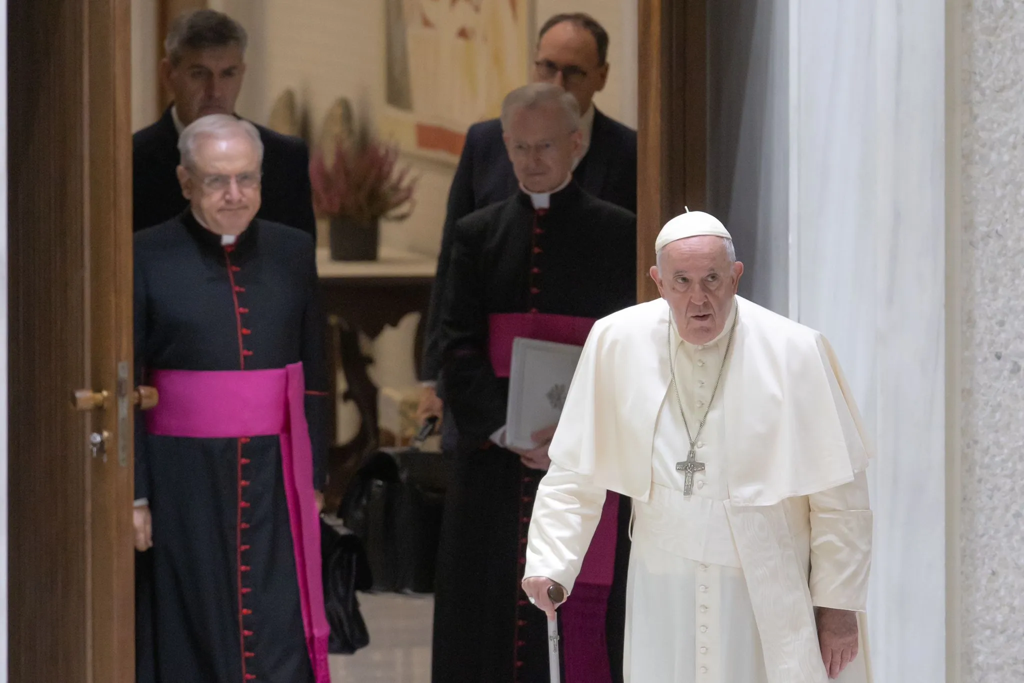 Pope Francis arriving at the general audience at the Vatican, Dec. 14, 2022?w=200&h=150