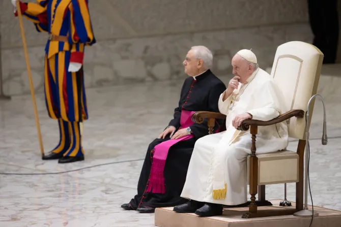Pope Francis general audience Jan. 4, 2023 / serious / thoughtful