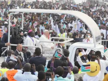 More than 100,000 people attended the papal Mass in Juba, according to local authorities.