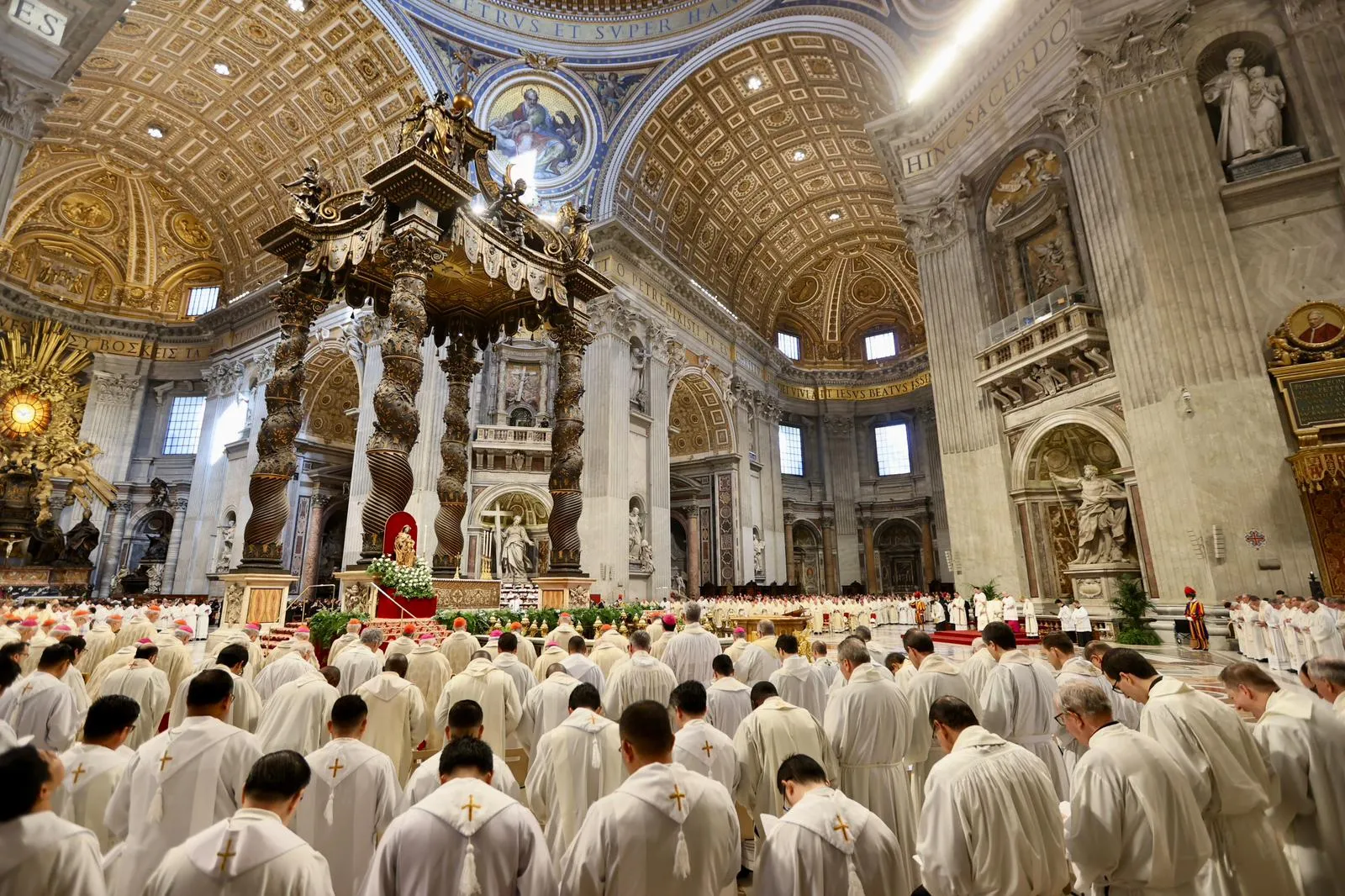 Pope Francis presided over a Chrism Mass at which more than 1,880 priests, bishops, and cardinals renewed the promises made at their ordinations on April 6, 2023.?w=200&h=150