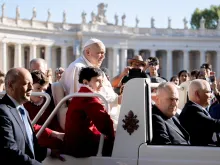Pope Francis at his general audience in St Peter’s Square on April 26, 2023.
