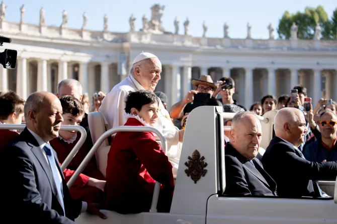 Pope Francis at his general audience in St Peter’s Square on April 26, 2023.