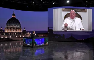 Pope Francis appearing on Che Tempo Che Fa on Jan. 14/ NOVE