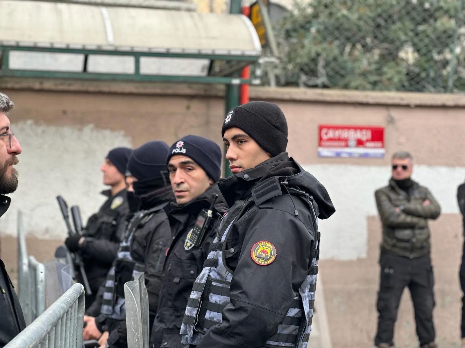 Turkish police stand guard outside the scene of an armed attack at a Catholic church in Istanbul, Turkey, on Jan. 28, 2024.?w=200&h=150