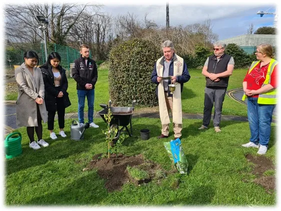 Archdiocese of Dublin World Youth Day Pilgrims planted 10 Irish native trees before their pilgrimage to Lisbon, Portugal, July 2023. Credit: Jane Mellett