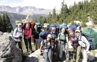 Incoming students at Wyoming Catholic College in Lander, Wyoming, are required to take a three-week wilderness trek that challenges them both body and soul. Credit: Photo courtesy of Aeja DeKuiper