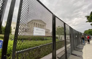 Security fencing was erected outside the U.S. Supreme Court in Washington, D.C., after the leak of a preliminary draft opinion in a pivotal abortion case that could decide the fate of the Roe v. Wade ruling in 1973 that legalized abortion nationwide. Katie Yoder
