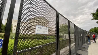 Security fencing was erected outside the U.S. Supreme Court in Washington, D.C., after the leak of a preliminary draft opinion in a pivotal abortion case that could decide the fate of the Roe v. Wade ruling in 1973 that legalized abortion nationwide.