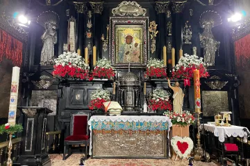 The icon of Our Lady of Częstochowa at the Jasna Góra Monastery in Częstochowa, Poland.